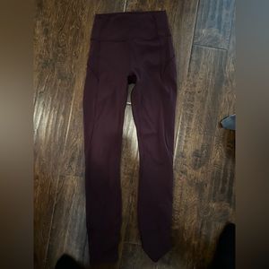 LULULEMON MAROON LEGGINGS